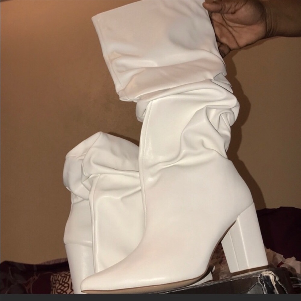 White Heel Boots !!!